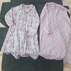 Pink and White Baby Sleep Sacks